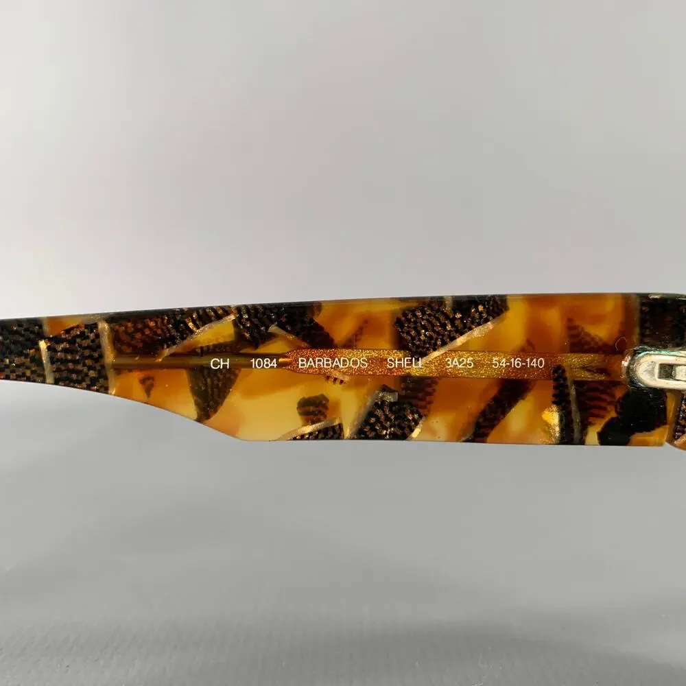 CAROLINA HERRERA -Barbados Shell- Brown Beige Tortoiseshell Acetate Frames